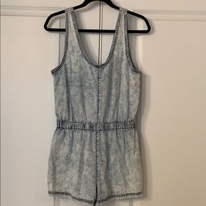 Acid Wash Denim Romper